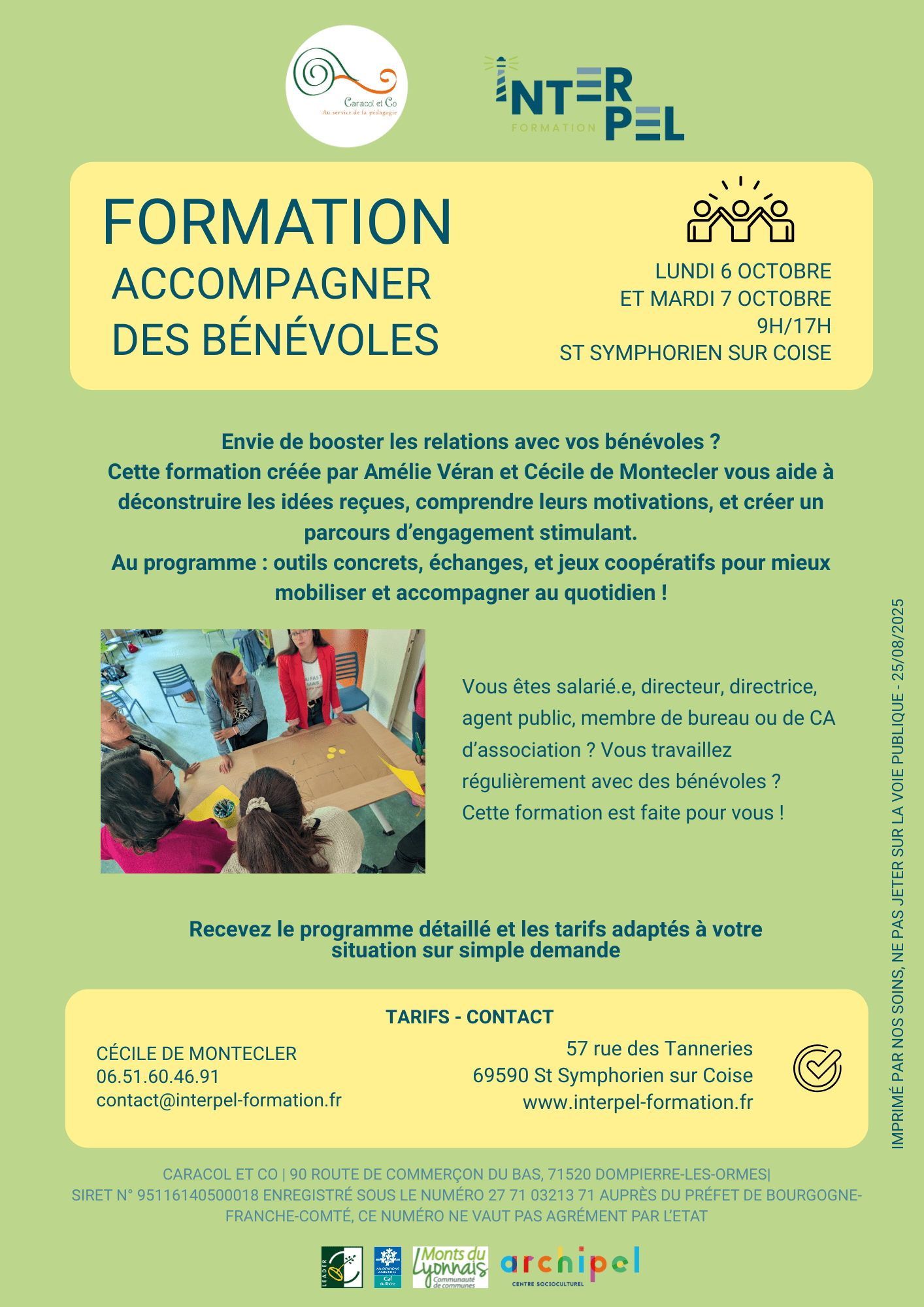 Prochaine formation : Accompagner les bénévoles